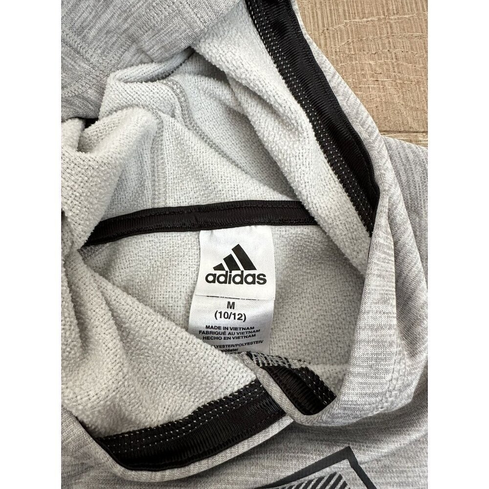 Adidas Grey Hooded Sweatshirt - Picture 5 of 6